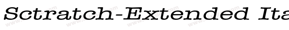 Sctratch-Extended Italic字体转换